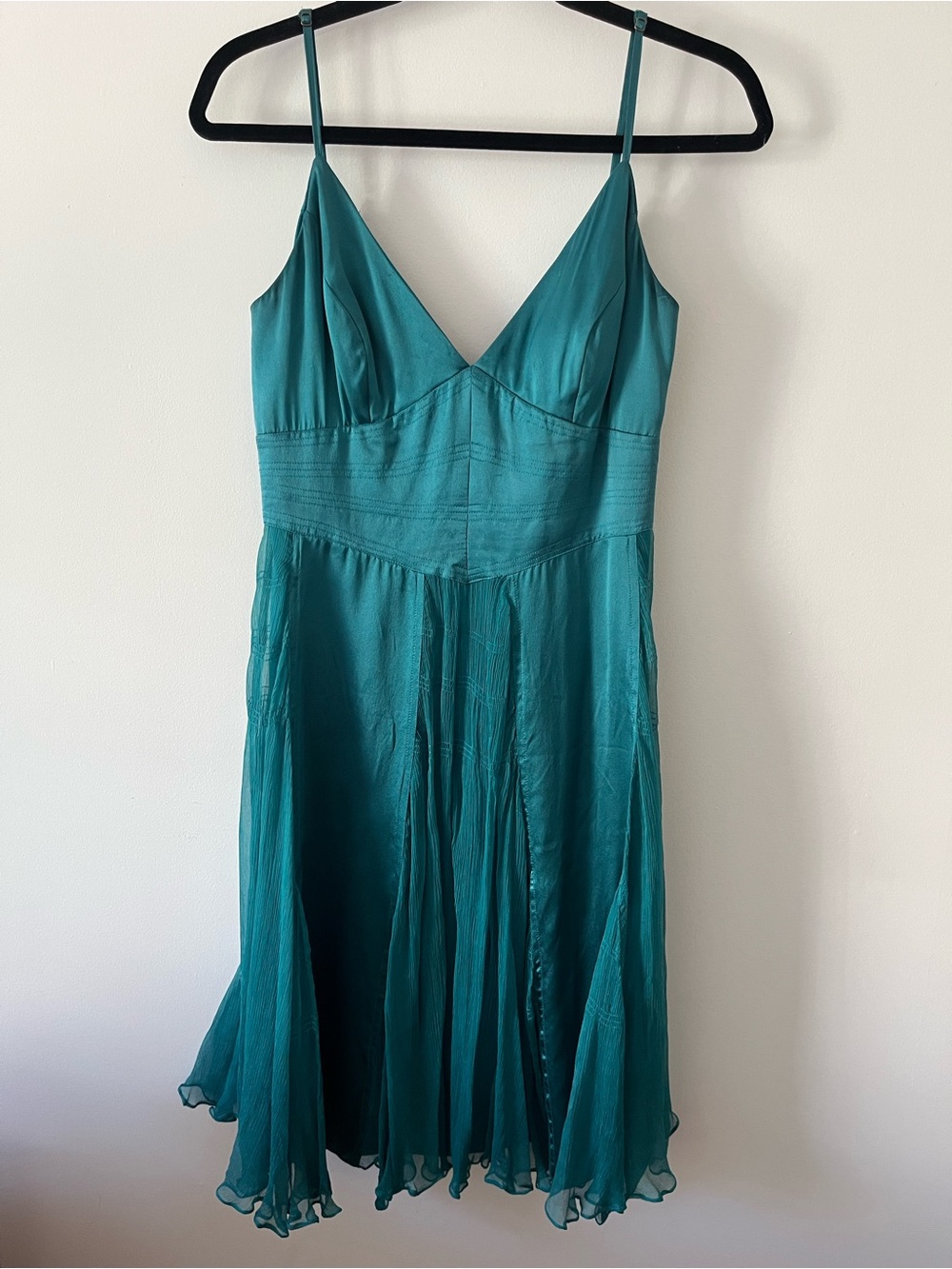 Sue Wong Teal Silk Dress